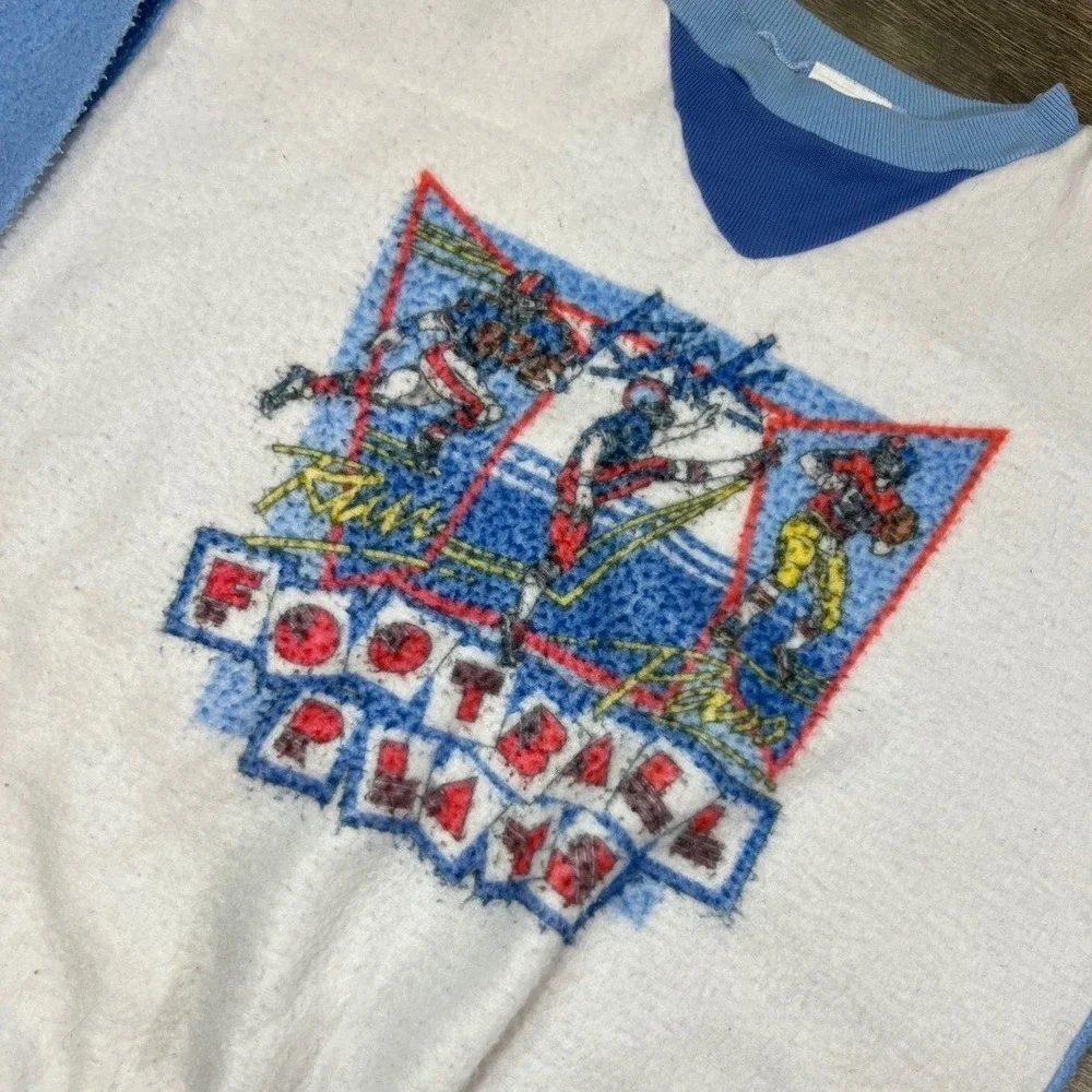 Vintage Carter's Football Players Sweatshirt‎ Youth 12 USA Made Retro Fleece